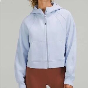 Scuba full zip cropped hoodie